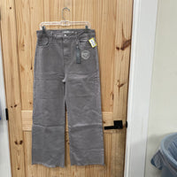WOMENS TRACTR LT GREY HIGH RISE STRAIGHT JEANS 12 NWT