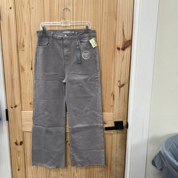 WOMENS TRACTR LT GREY HIGH RISE STRAIGHT JEANS 12 NWT