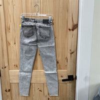 WOMENS TRACTR LT GREY WASHED DIANE MID RISE JEANS 2 NWT