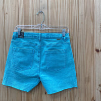 WOMENS TRACTR SKY BLUE HIGH RISE SHORTS 6 NWT