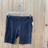 GIRLS UNDER ARMOUR BIKER SHORTS GREY/BLK YLG 12 NWT