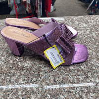 WOMENS VALENTI FRANCO PURPLE CASUAL HEELS 9 NEW