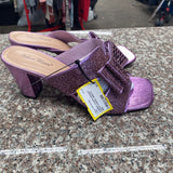 WOMENS VALENTI FRANCO PURPLE CASUAL HEELS 9 NEW