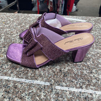 WOMENS VALENTI FRANCO PURPLE CASUAL HEELS 9 NEW