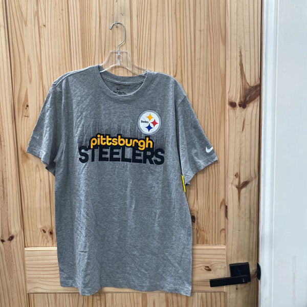 MENS PITTSBURG STEELERS GREY/YELLOW/BLK T-SHIRT M NWT