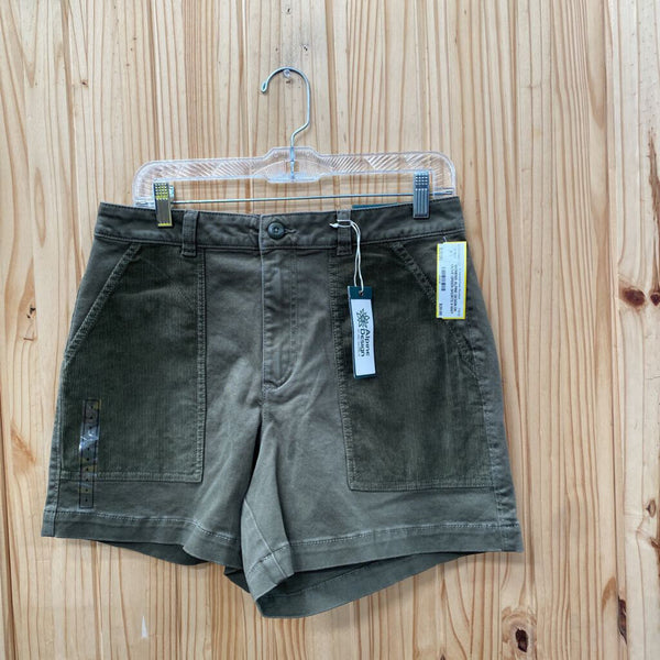 WOMENS ALPINE DESIGN DK OLIVE GREEN SHORTS 8 NWT