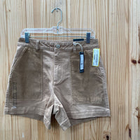 WOMENS ALPINE DESIGN DK TAUPE SHORTS 8 NWT