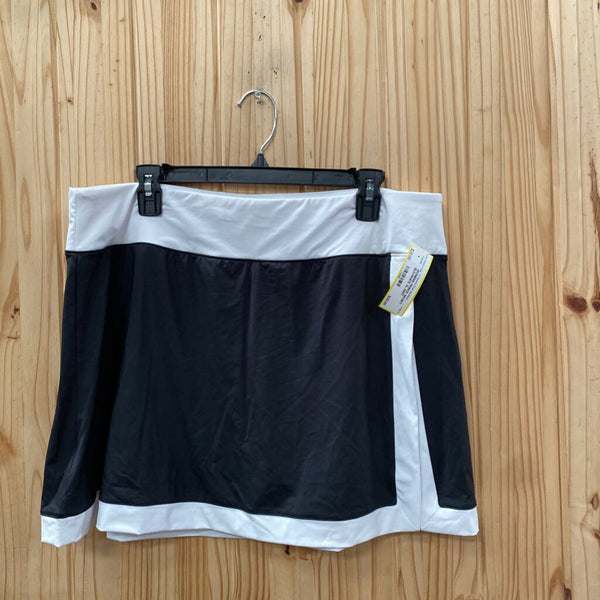 WOMENS PRINCE SKORT BLK/WHITE XL NWT
