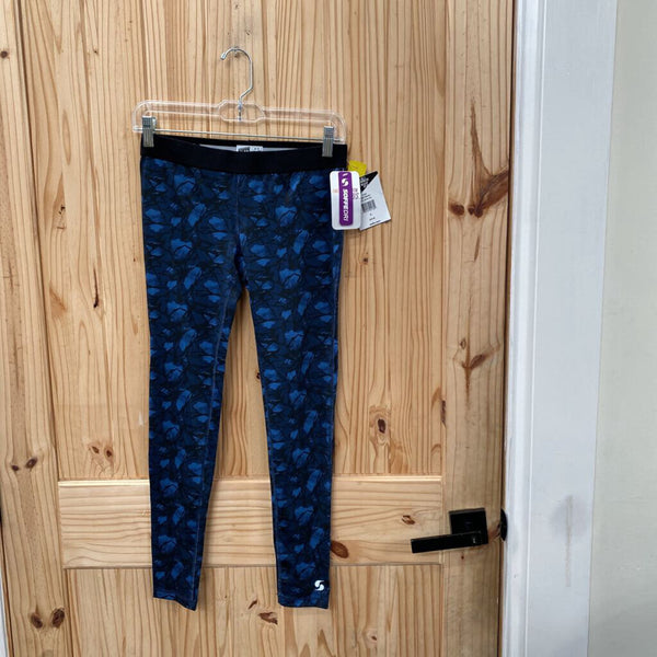 WOMENS SOFFE LEGGINGS BLUE/BLK S NWT