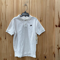 BOYS AEROPOSTALE WHITE POLO SHIRT M 5/6 NWT