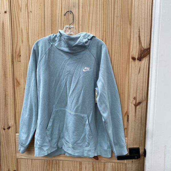 WOMENS NIKE HOODIE TEAL/WHITE XL
