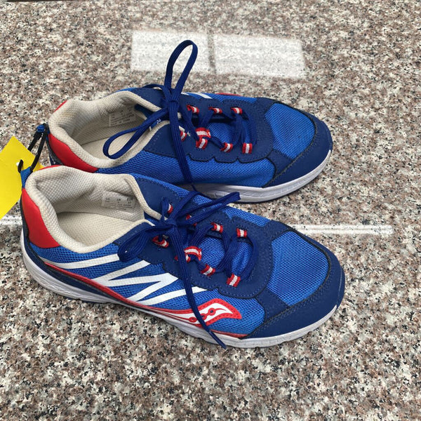 WOMENS SAUCONOY RED/WHITE/BLUE SHOES 5