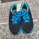 WOMENS NIKE FUSION BLK/SKY BLUE SHOES 7/5