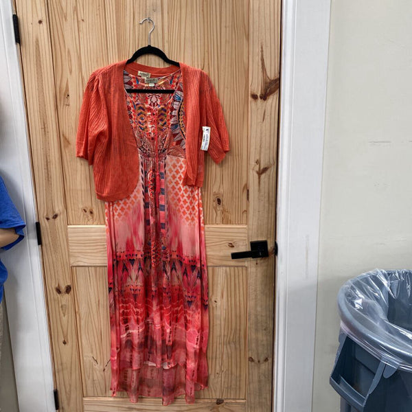 WOMENS ONE WORLD DRESS/JACKET CORAL/MULTI COLOR L