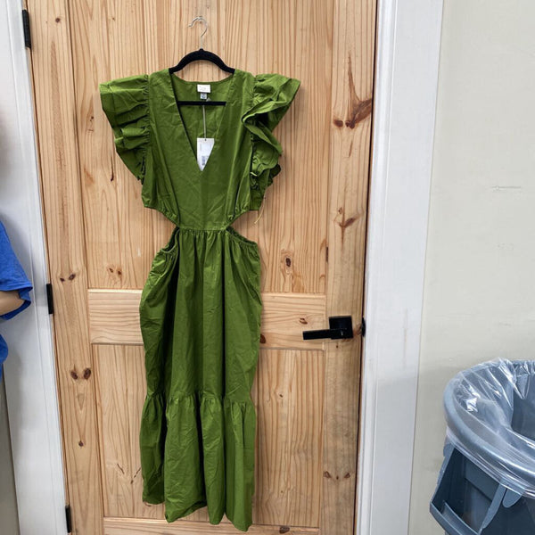 WOMENS A NEW DAY OLIVE GREEN CASUAL DRESS M NWT