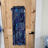 WOMENS CASUAL PANTS NAVY BLUE/WHITE/SKY BLUE L
