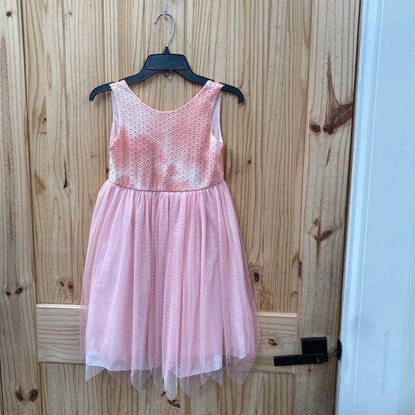 GIRLS KID'S DREAM SL PINK MAUVE DRESS 5/6