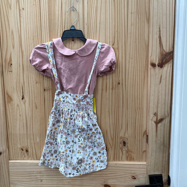 GIRLS 2PC SET MAUVE FLORAL XL 6X