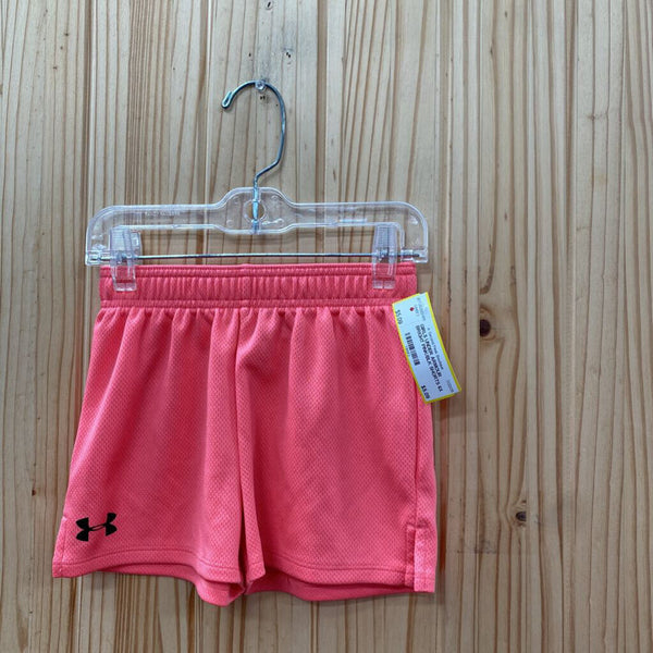 GIRLS UNDER ARMOUR BRIGHT PINK/BLK SHORTS 6X