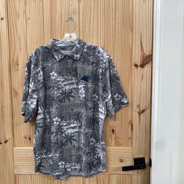 MENS TOMMY BAHAMA GREY FLORAL BUTTON UP SHIRT L NWT