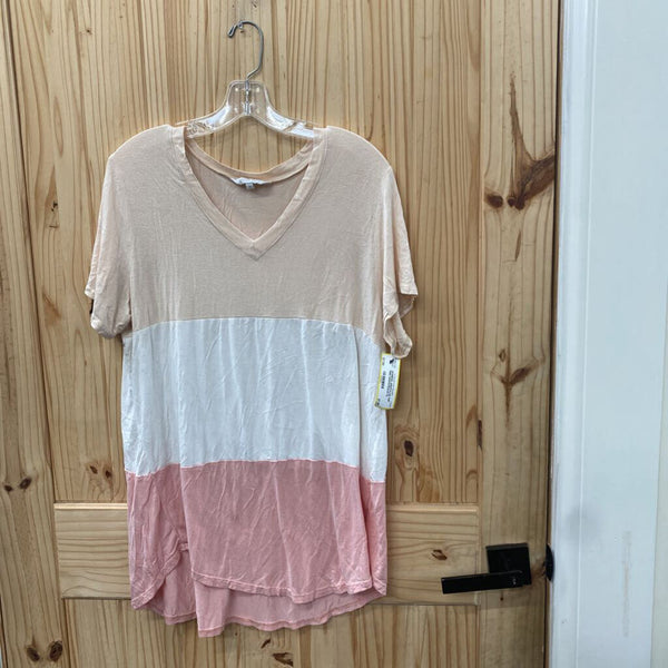 WOMENS AMARYLLIS TOP PINK/WHITE/PEACH XL