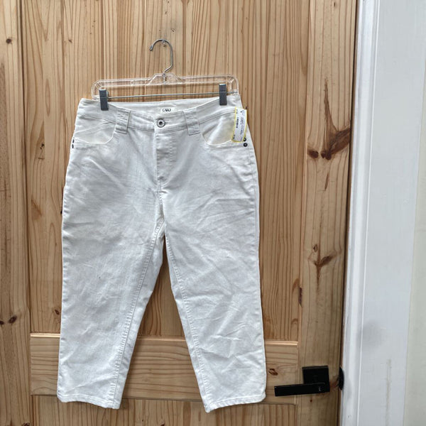 WOMENS CATO WHITE CAPRIS 10