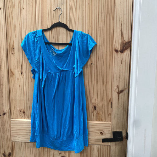WOMENS JMS CYAN CASUAL TOP 2X