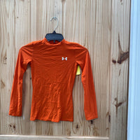BOYS UNDER ARMOUR LS COMPRESSION SHIRT ORANGE YSM 8