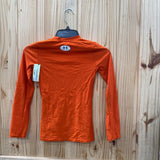 BOYS UNDER ARMOUR LS COMPRESSION SHIRT ORANGE YSM 8