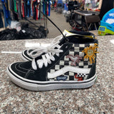 VANS BLK/WHITE CHECKERED HIGH TOPS 3.5