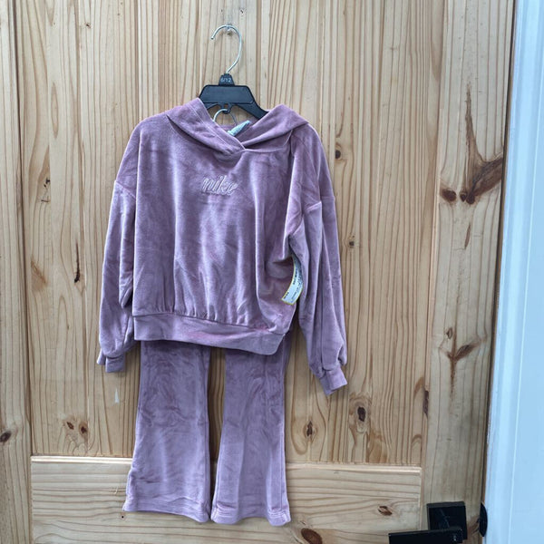 GIRLS NIKE 2PC SET MAUVE VELOUR S 5