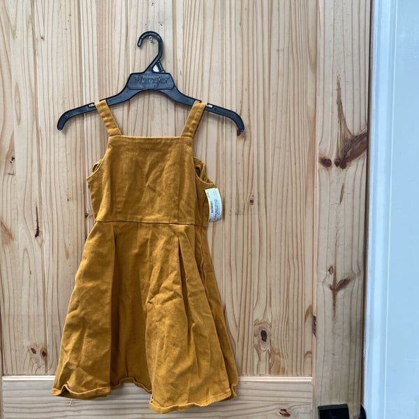 GIRLS COPPER KEY MUSTARD DENIM DRESS S 5
