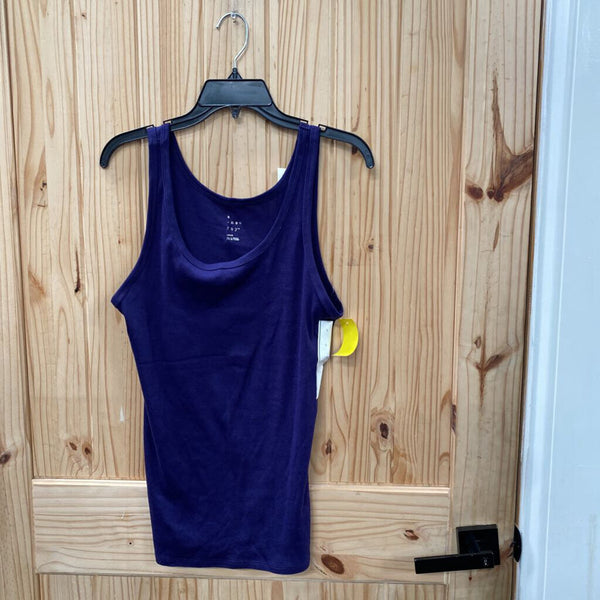 WOMENS A NEW DAY SL DK PURPLE TANK L NWT