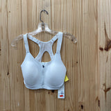 WOMENS CALIA WHITE SPORTS BRA 34DD NWT