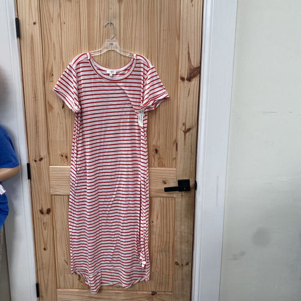 WOMENS UMGEE RED/WHITE STRIPE DRESS L