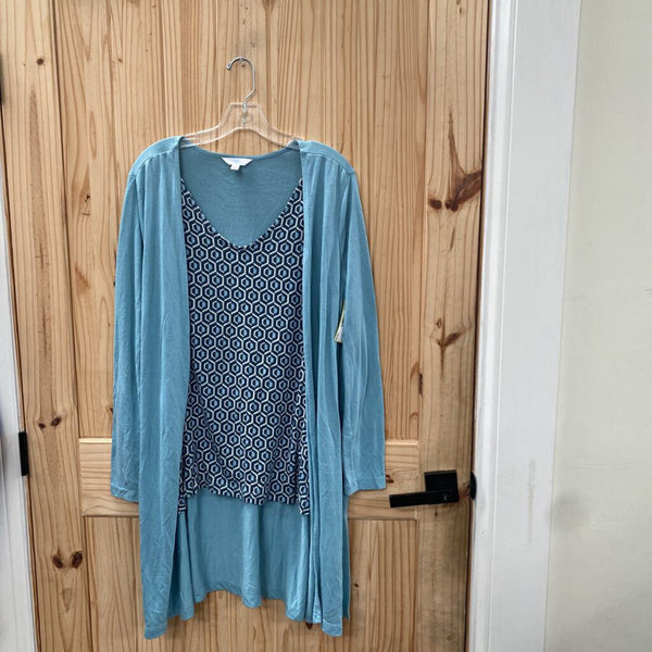 WOMENS TIME & TRU CASUAL TOP/CARDIGAN L
