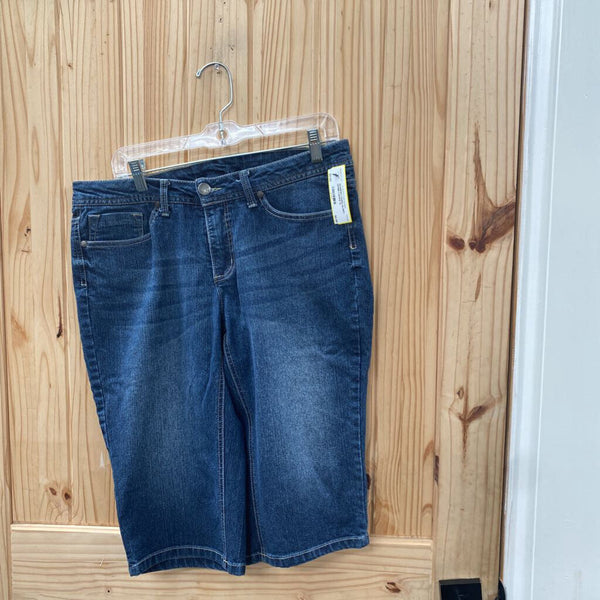 WOMENS FADED GLORY DENIM CAPRIS 12