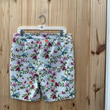 WOMNS TIME & TRU WHITE FLORAL BERMUDA SHORTS L