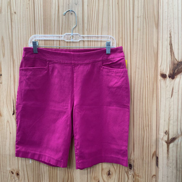 WOMENS TIME & TRU DK FUSHIA BERMUDA SHORTS L