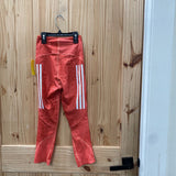 WOMENS ADIDAS ORANGE/WHITE LEGGINGS 2XS NWT