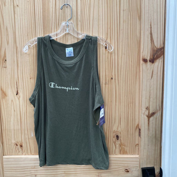 WOMENS CHAMPION OLIVE GREEN TANK 2XL NWT