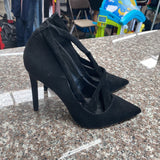 WOMENS EXPRESS BLK HEELS 7