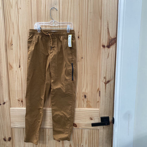 BOYS OLD NAVY LT BROWN TECH TAPER PANTS L 10/12