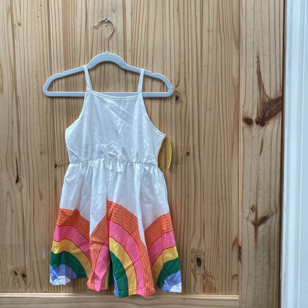 GIRLS SHEIN SL DRESS WHITE/PINK/ORANGE 5