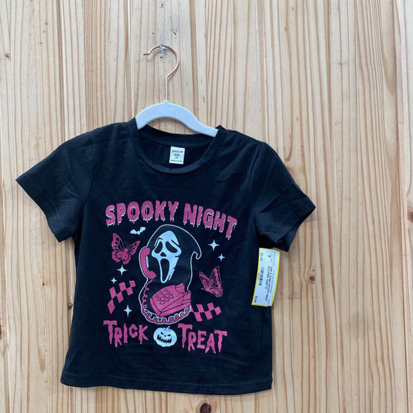 GIRLS SHEIN SPOOKY NIGHT BLK/PINK SHIRT 5