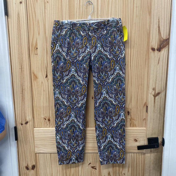 WOMENS J.CREW CASUAL PANTS PAISLEY DESIGN 2