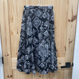 WOMENS COLDWATER CREEK BLK/WHITE CASUAL SKIRT PXS