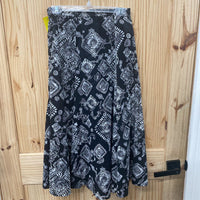 WOMENS COLDWATER CREEK BLK/WHITE CASUAL SKIRT PXS