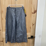 WOMENS JEANOLOGY SILVER DENIM GAUCHO CAPRIS 8 NWT