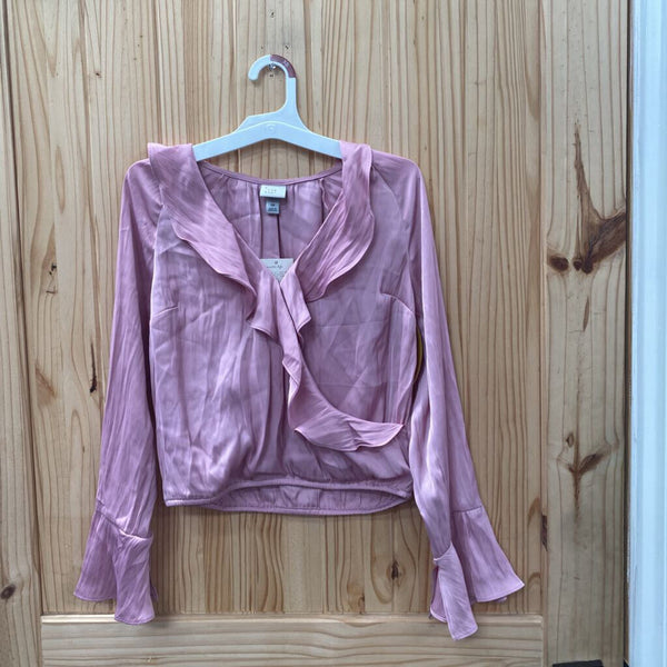 WOMENS A NEW DAY PINK CASUAL TOP XS NWT